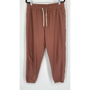 Vuori Performance Jogger Pant Size Large Drawstring Pull On Athletic Crop Maroon